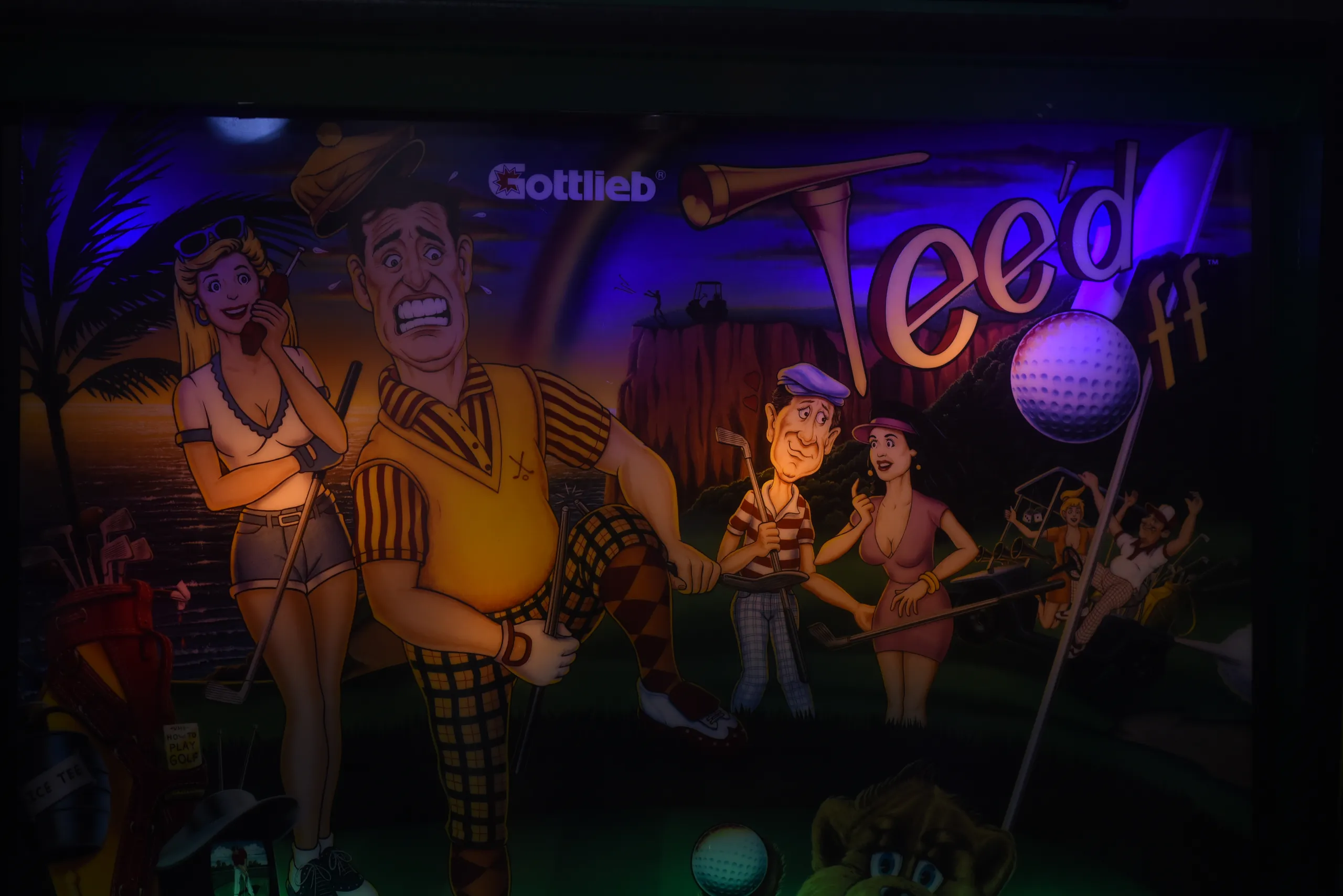 Tee'd Off pinball backglass